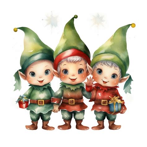 Premium Photo | There are three elves that are standing next to each ...