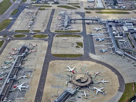 Fascinating aerial photographs show London's Gatwick Airport as you've never seen it before ...