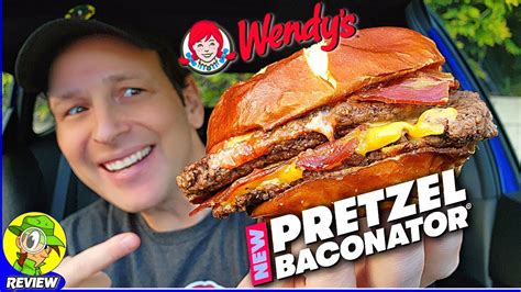 Wendy's® PRETZEL BACONATOR® Review 👧🥨🥓🍔 ⎮ Peep THIS Out! 🕵️‍♂️ - YouTube