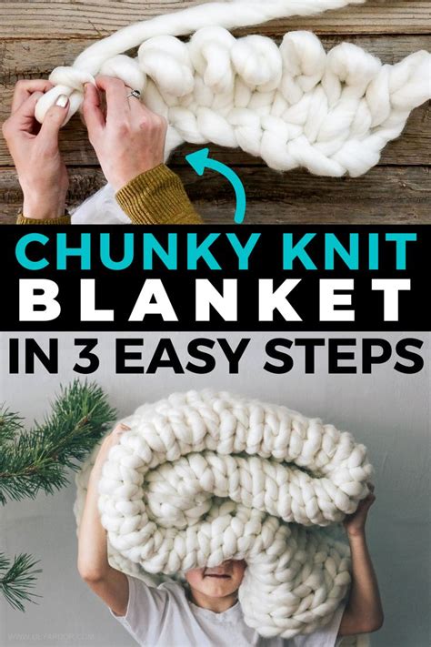 Chunky Knit Blanket DIY - Find out how to Chunky knit a Throw Blanket ...