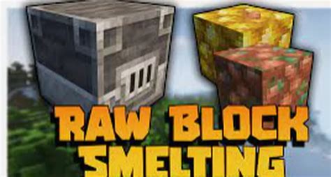 Minecraft but, you can smelt raw blocks Minecraft Data Pack