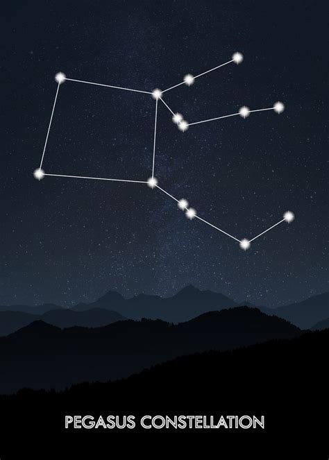 'Pegasus Constellation' Poster by HEMERSON | Displate | Pegasus constellation, Constellation ...