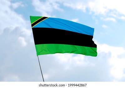 Flag Zanzibar Front Blue Sky 3d Stock Illustration 1999442867 ...