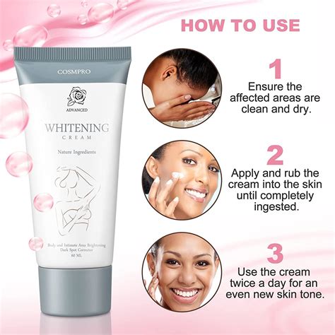 Natural Skin Bleaching Cream for Black Skin, Intimate Skin Lightening ...