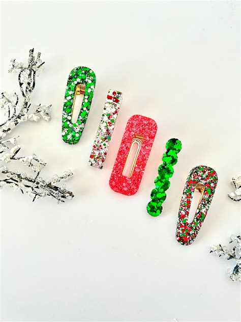 Christmas Hair Clips, Winter Hair Clips, Hair Accessories, Christmas ...