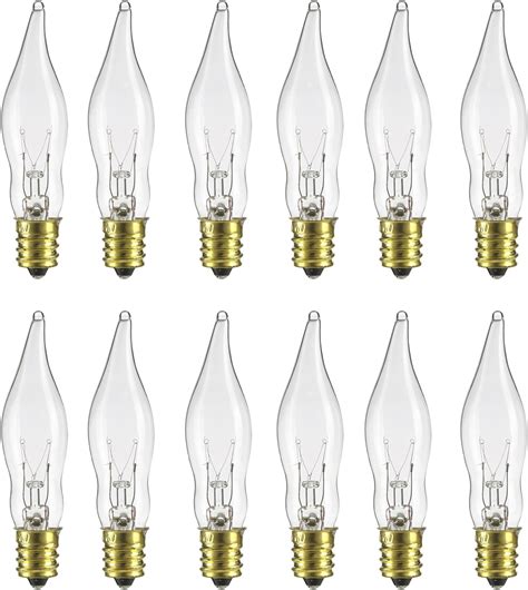 Gloeilampen 25 Pack 10 Watt Petite Chandelier Candelabra Base Clear ...