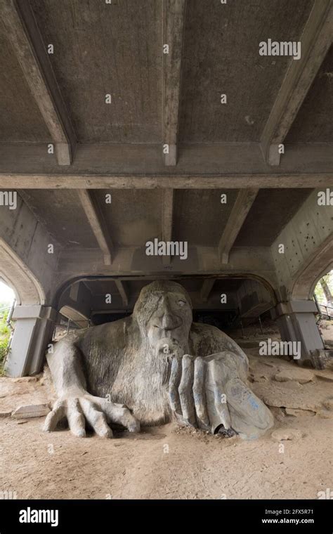 Seattle, USA. 24Th May, 2021. HDR of the Fremont Troll under the Aurora ...