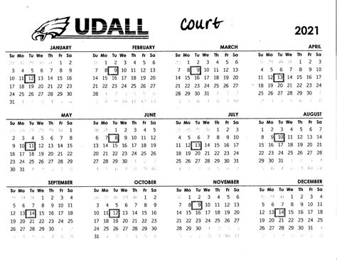 Court Calendar | City of Udall