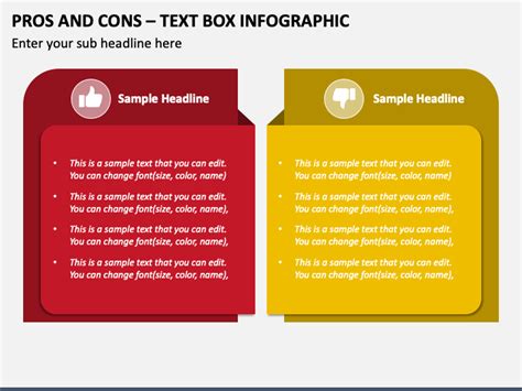 Free Pros and Cons - Text Box Infographic for PowerPoint and Google Slides