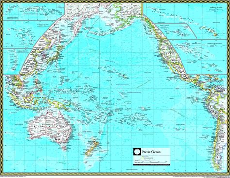 Pacific Ocean Political Map Source Of Map | Images and Photos finder