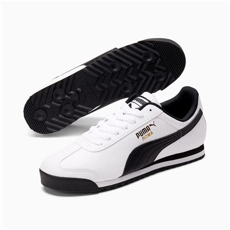 PUMA Synthetic Roma Basic Sneakers in White-Black (Black) for Men - Lyst