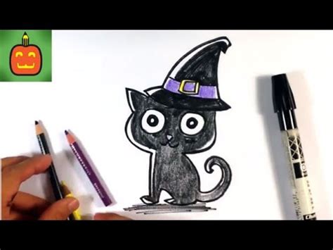 How To Draw A Halloween Black Cat Step By Step - Cat Lovster