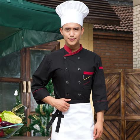 Aliexpress.com : Buy Hotel Chef Wear Long Sleeved Cooker Baker Uniform Cake Room Hotel ...