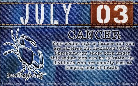 July 3 Zodiac Horoscope Birthday Personality - SunSigns.Org