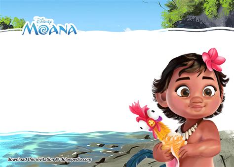 Moana Birthday Invitation Template Free