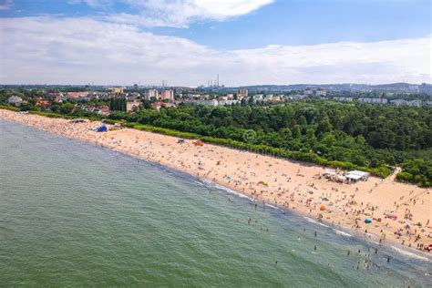 Summer Beach at Baltic Sea in Gdansk, Poland Stock Photo - Image of ...