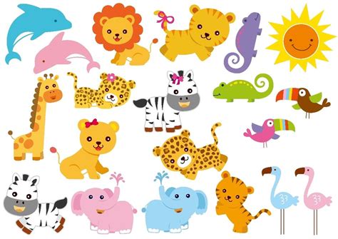 Rainbow Animals Clipart Clip Art And Digital Paper Set Animales De Images