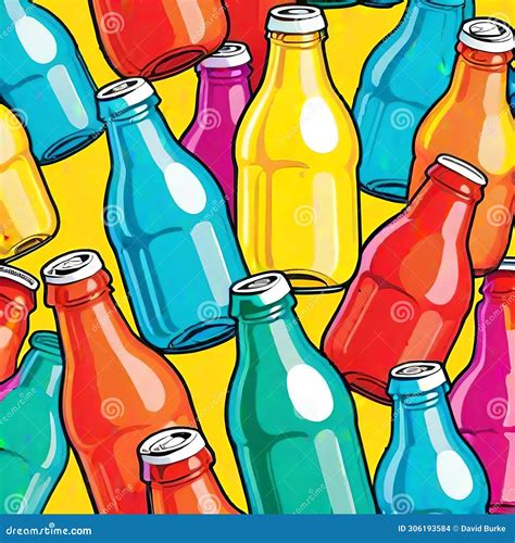 Soda Pop Drink Bottle Blank Label Artist Drawing Stock Illustration - Illustration of popart ...