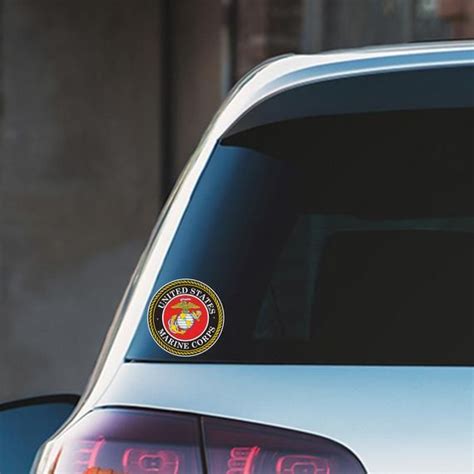 United States Marine Corps Coloured Car Bumper Color Vinyl Sticker ...