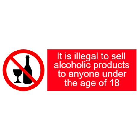 No Alcohol Under 18 Sign