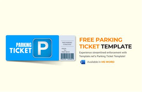 Free Parking Ticket Template - Download in Word | Template.net