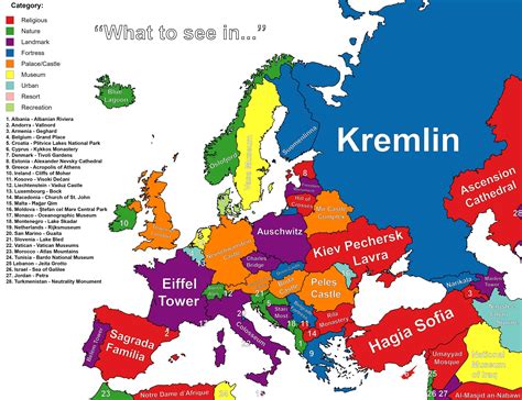 Europe Tourist Map