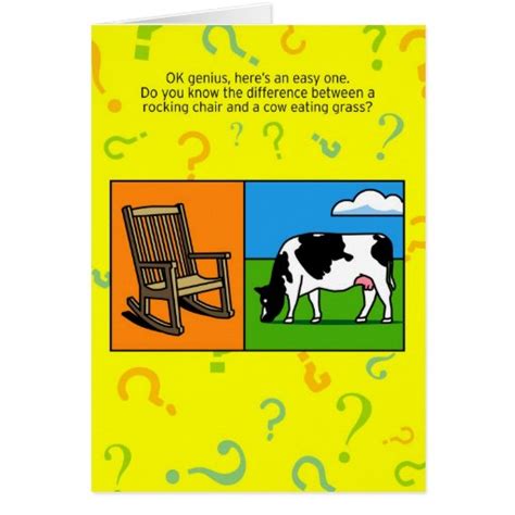 Funny Birthday Riddle Card | Zazzle