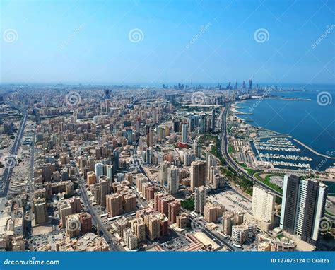 Urban Landscape of Coastal Salmiya City Kuwait Aerial View Editorial Stock Image - Image of ...