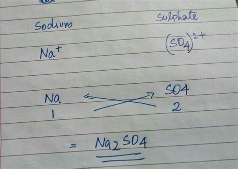 derive chemical formula for sodium sulphate using criss cross method ...