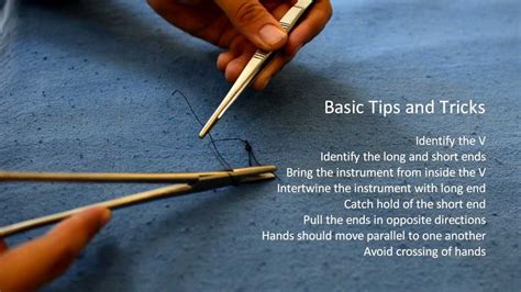 Basic Knotting and Suturing Using a Needle Holder - YouTube