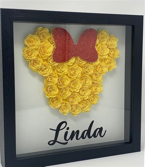 Minnie Mouse Personalized Shadow Box Personalized Easter - Etsy