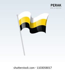 Waving Flag Perak State Federal Territory Stock Vector (Royalty Free ...