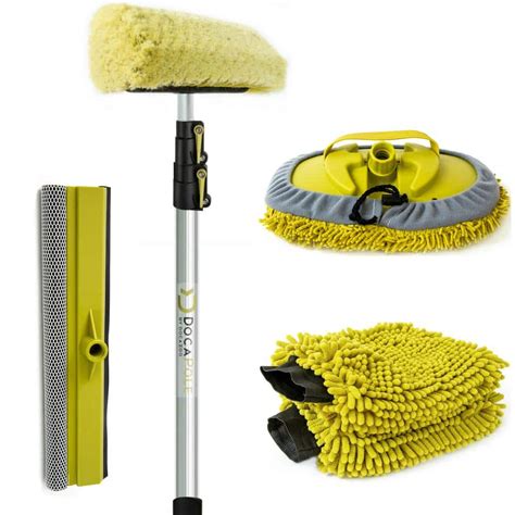 DocaPole Car Wash Cleaning Kit & 12 ft. Extension Pole Soft Car Scrub ...