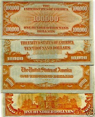 1934 Gold Certificate REPLICA set with $100,000 bill | #95897986