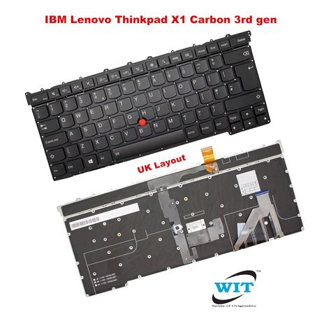 Keyboard For IBM Lenovo Thinkpad X1 Carbon GEN 3 2015 UK/USA layout MQ6-85GB 831-00311-00A ...