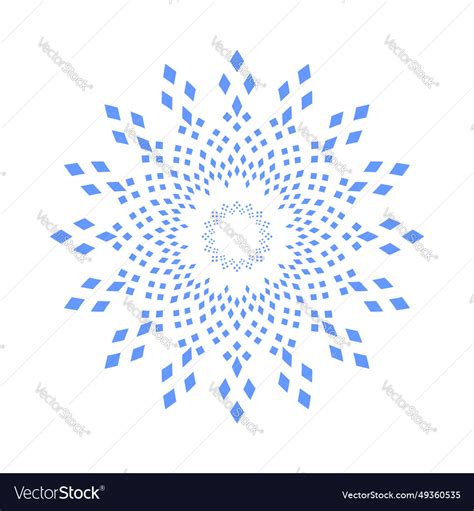 Abstract blue snowflake Royalty Free Vector Image