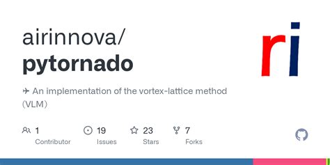 GitHub - airinnova/pytornado: An implementation of the vortex-lattice ...