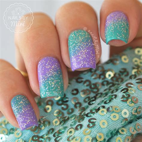 Purple Turquoise Gradient nail art by xNailsByMiri - Nailpolis: Museum of Nail Art