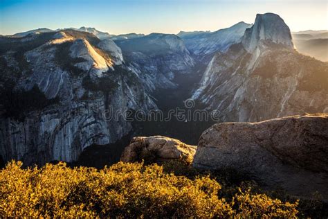 Sunrise on Glacier Point, Yosemite National Park, California Stock Image - Image of color ...