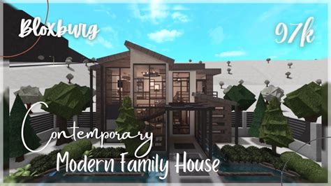 Roblox Bloxburg: Contemporary Modern Family House Speed Build + Tour ...