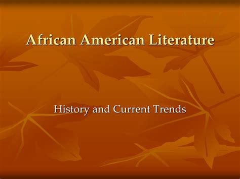 PPT - African American Literature PowerPoint Presentation, free ...