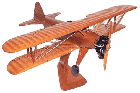 Stearman Biplane model, wooden model airplanes and aircraft