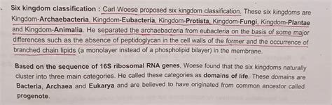 Six kingdom classification : Carl Woese proposed six kingdom classificati..