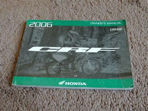 Sell 2006 Honda Motorcycle CRF50F Dirt Bike Owner's Manual Owners CRF ...