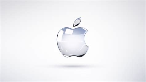 Silver Apple Logo In White Background HD Apple Wallpapers | HD ...