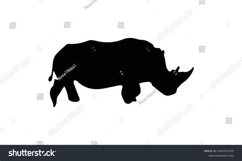 Rhino Logo Design Black White Vector Stock Vector (Royalty Free) 2097031552 | Shutterstock