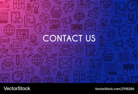 Contact us banner Royalty Free Vector Image - VectorStock