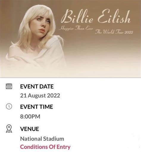 Billie Eilish Opener 2024 Tickets - Kora Shaina