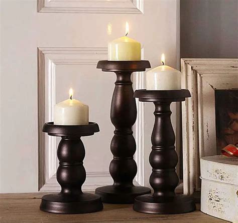 3PCS/set iron metal candle holder set pillar candle stand for home holiday decoration retro ...