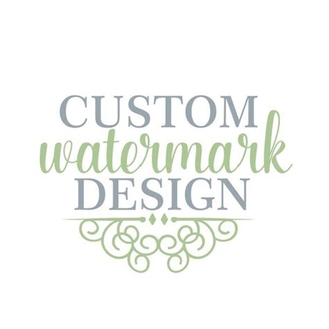 Watermark Design Custom Design Watermark Brand Custom